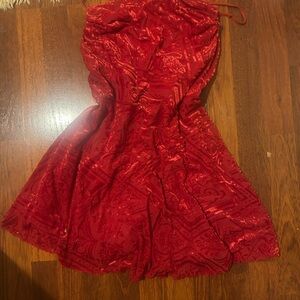 Velvet Red Dress